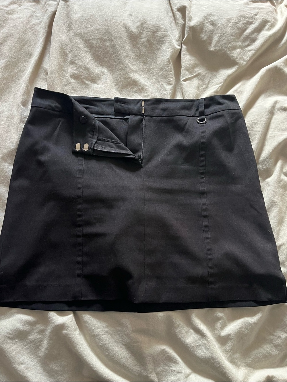 Reitmans Black A-Line Mini Skort with Belt Loops
